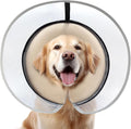 Dog Cone Collar with Enhanced Anti - Licking, Inflatable Dog Cone After Surgery, Adjustable Size with Soft Padding for Small Medium Large Dogs - Pale Yellow/XL - PhishStones Products