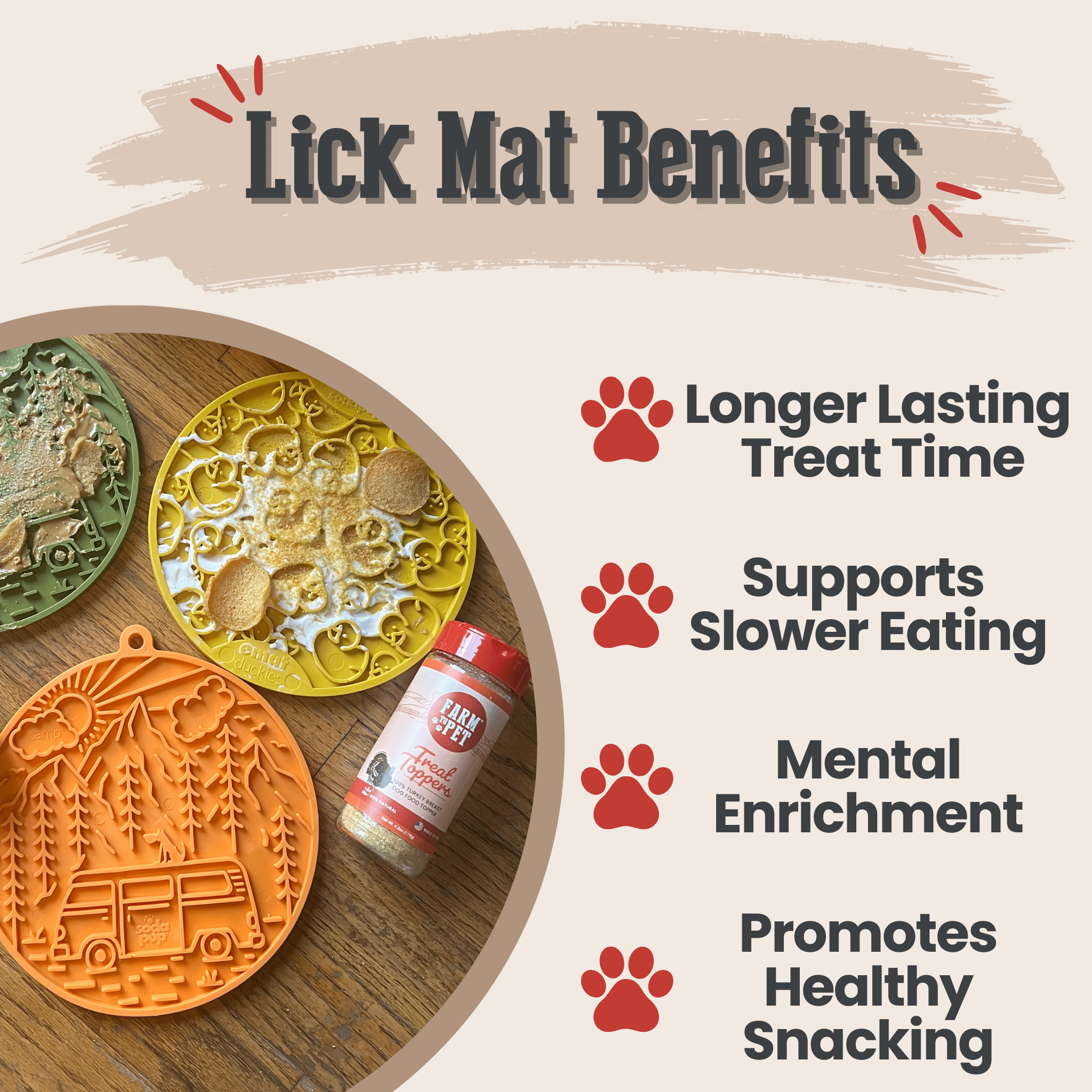 Dog Lick Mats with Suction Cups - PhishStones Products