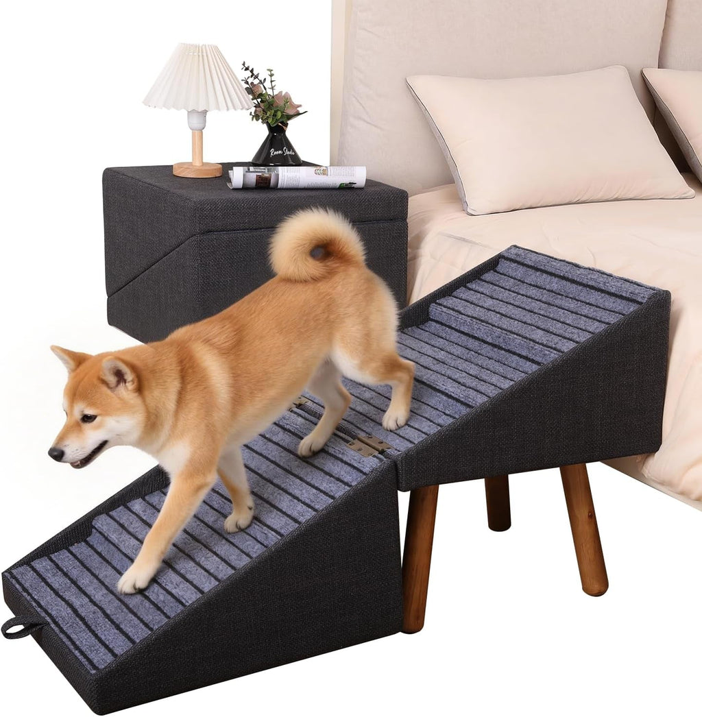 Dog Stairs for Couch 2 in 1 Foldable Pet Steps Ottoman Non Slip - PhishStones Products