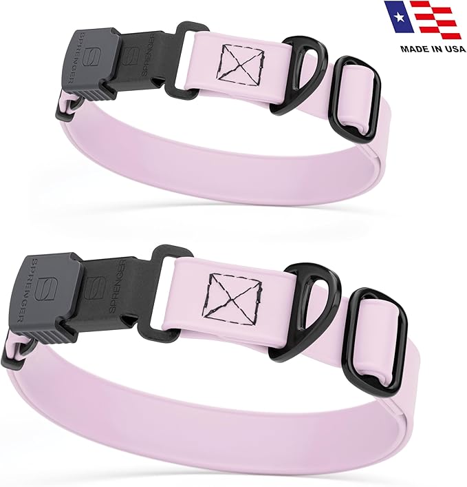 Dogline Biothane Waterproof Dog Collar with Herm Sprenger Stainless Steel Quick Release Buckle – Heavy Duty Tactical Durable Collar for Dogs – Comfortable and Safe Pet Collar, W 3/4" L 12 - 19", Pastel - PhishStones Products