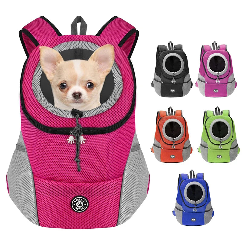 Double - Shoulder Pet Carrier Backpack for Small Dogs – Breathable Travel Dog Carrier, Fits Pets Up to 12 kg (26 lb) - PhishStones Products