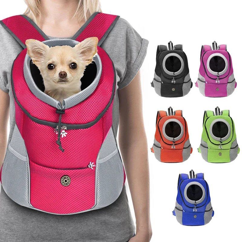 Double - Shoulder Pet Carrier Backpack for Small Dogs – Breathable Travel Dog Carrier, Fits Pets Up to 12 kg (26 lb) - PhishStones Products