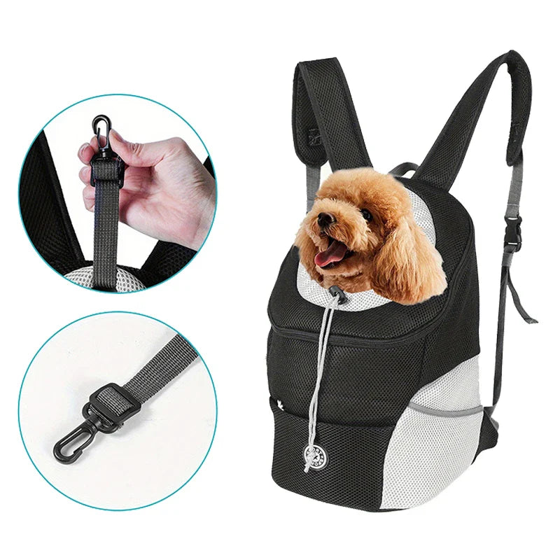 Double - Shoulder Pet Carrier Backpack for Small Dogs – Breathable Travel Dog Carrier, Fits Pets Up to 12 kg (26 lb) - PhishStones Products