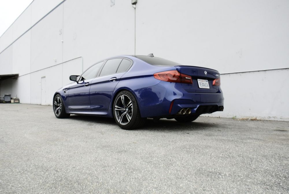 Megan Racing Supremo Axle Back Exhaust System for 2018+ BMW M5 F90 Straight-Thru T-304 Stainless Steel Quad Tips