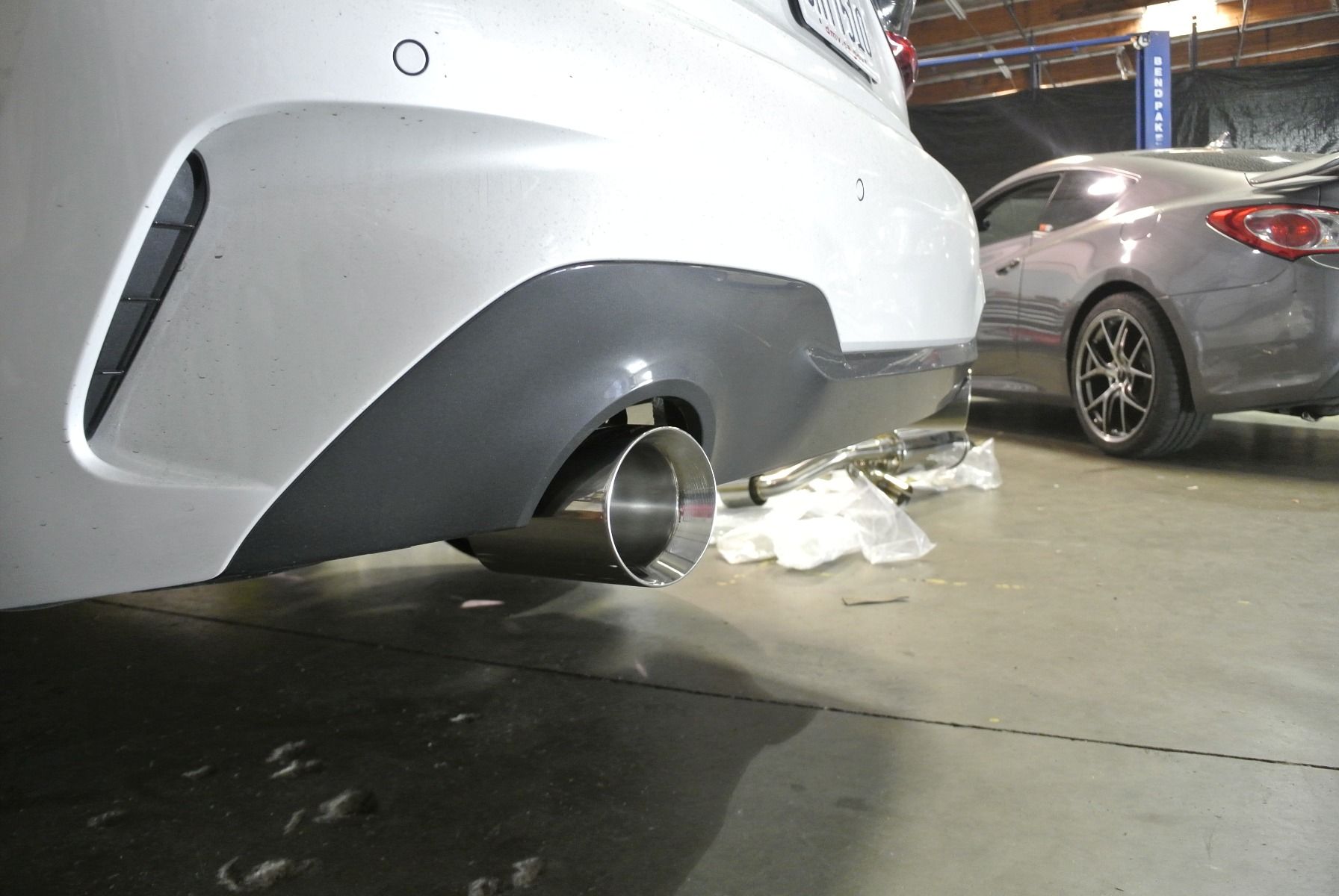 Megan Racing Supremo Axle Back Exhaust System for 2019 BMW 3-Series G20 RWD - T304 Stainless, Burnt Tip