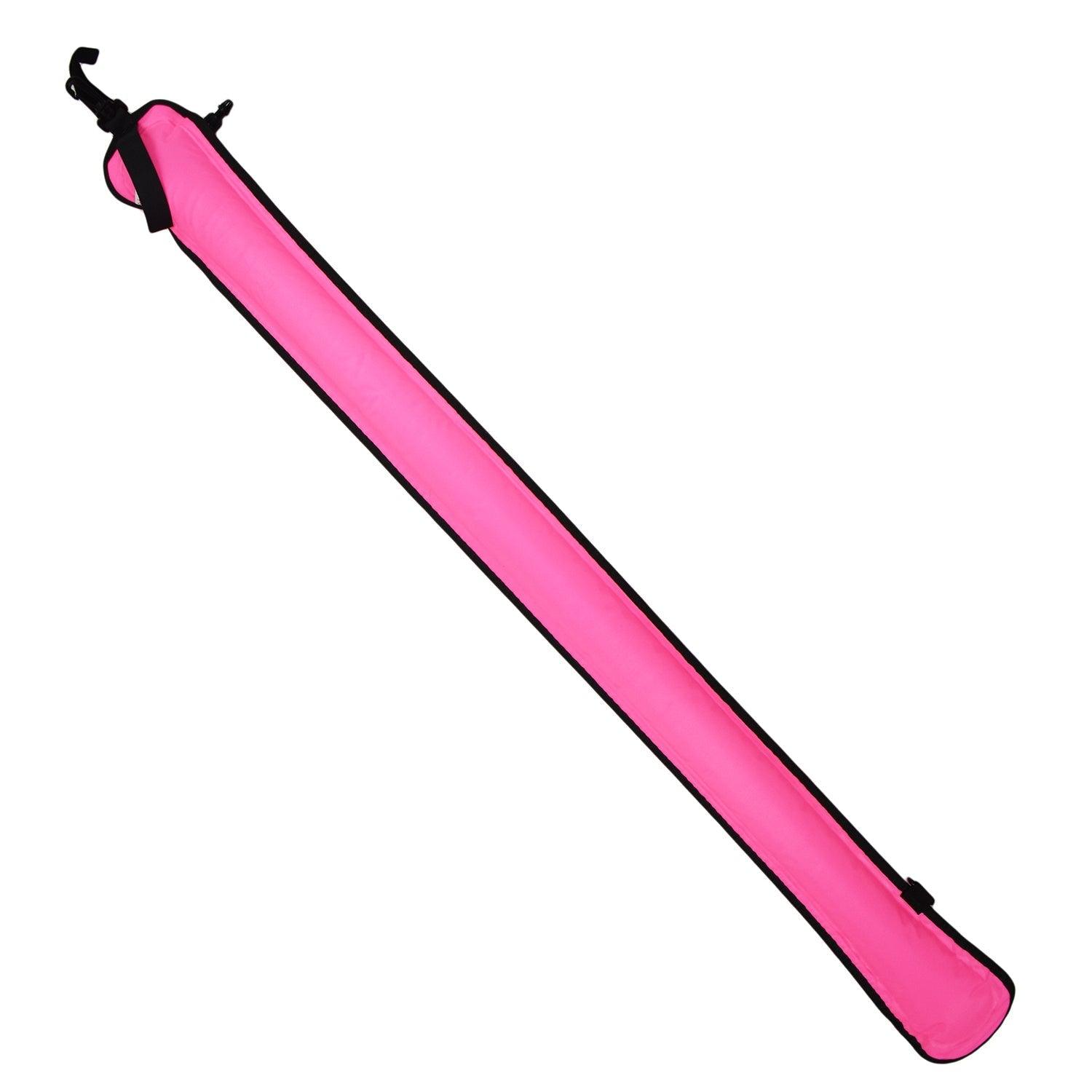 Scuba Diving 4ft Pink Surface Marker Signal Tube w/ Plastic Clip