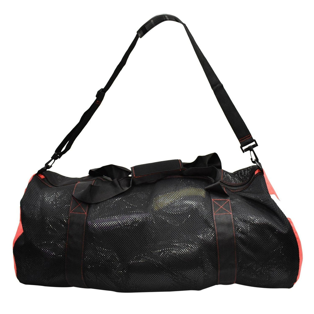 Scuba Choice Collapsible Mesh Duffle Bag for Dive Equipment w/Shoulder Strap, Red
