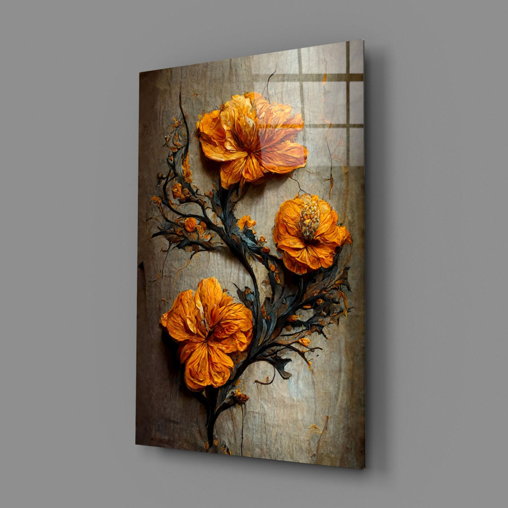 Timeless Flowers Glass Art || Designer Collection