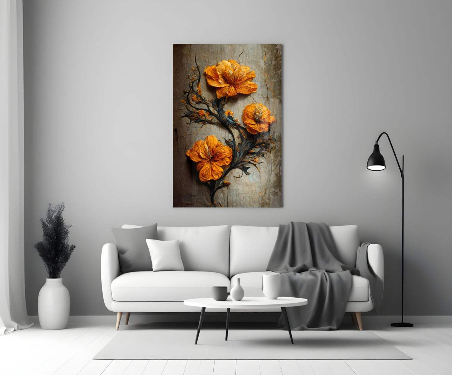 Timeless Flowers Glass Art || Designer Collection