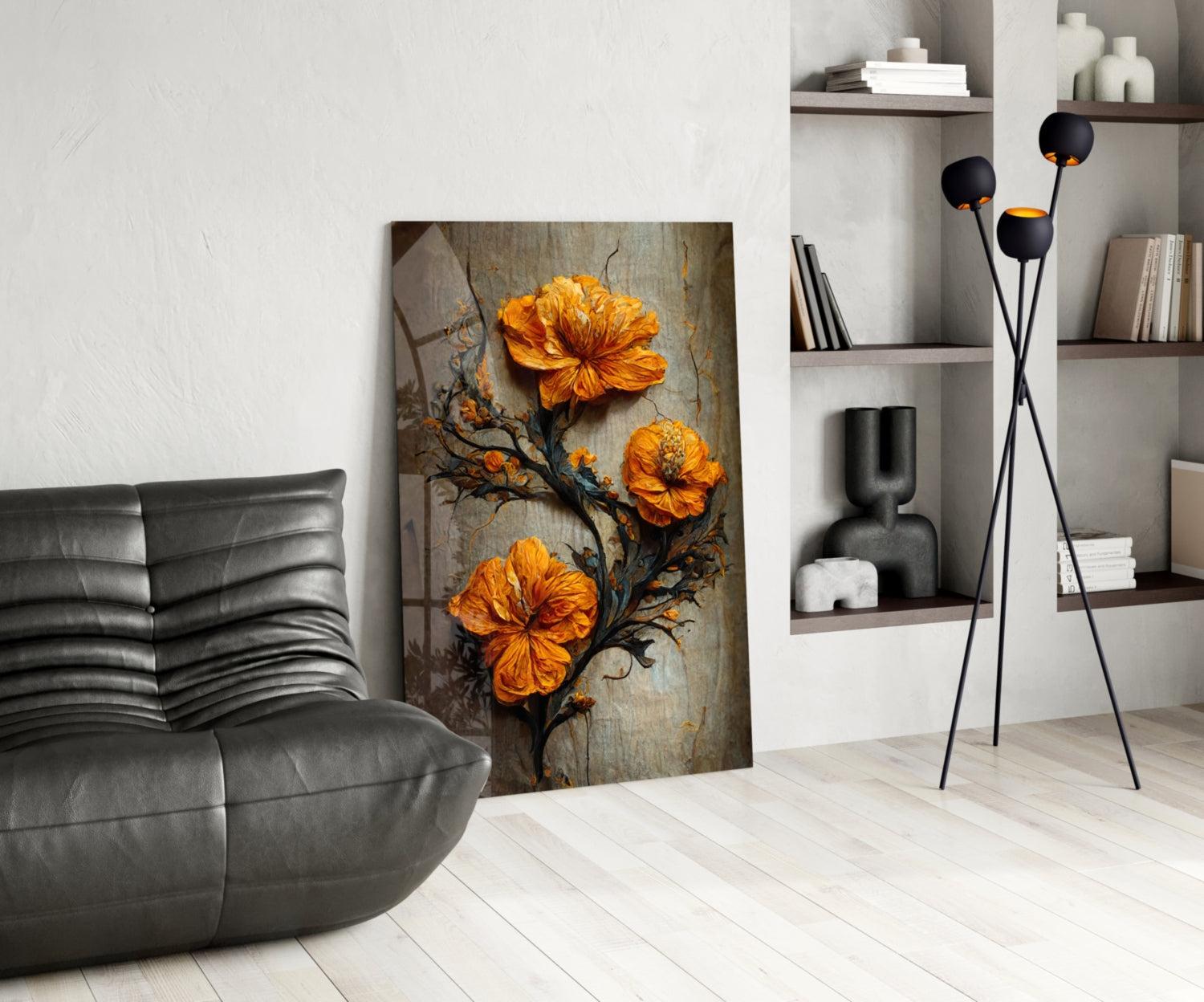 Timeless Flowers Glass Art || Designer Collection