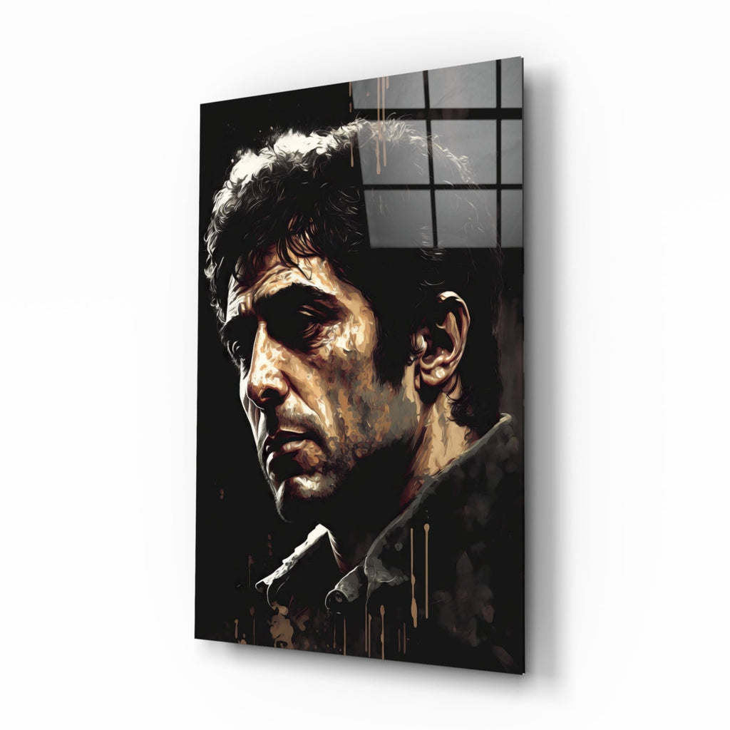 Golden Shadow Cigar Actor Glass Wall Art