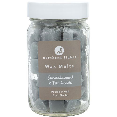 SANDALWOOD & PATCHOULI by Northern Lights SIMMERING FRAGRANCE CHIPS - 8 OZ JAR CONTAINING 100 MELTS
