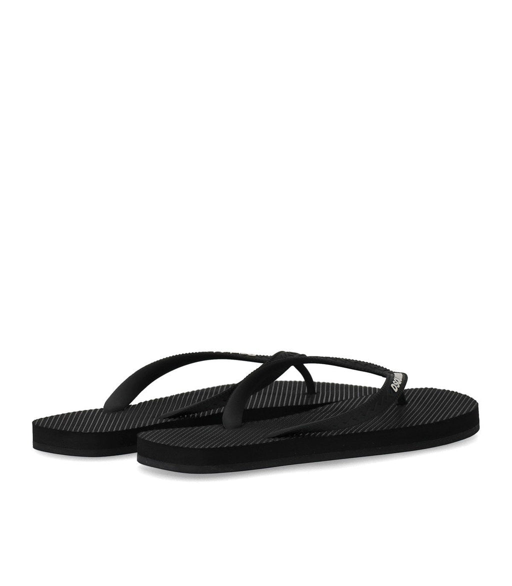Dsquared2 Black Flip Flops With Logo