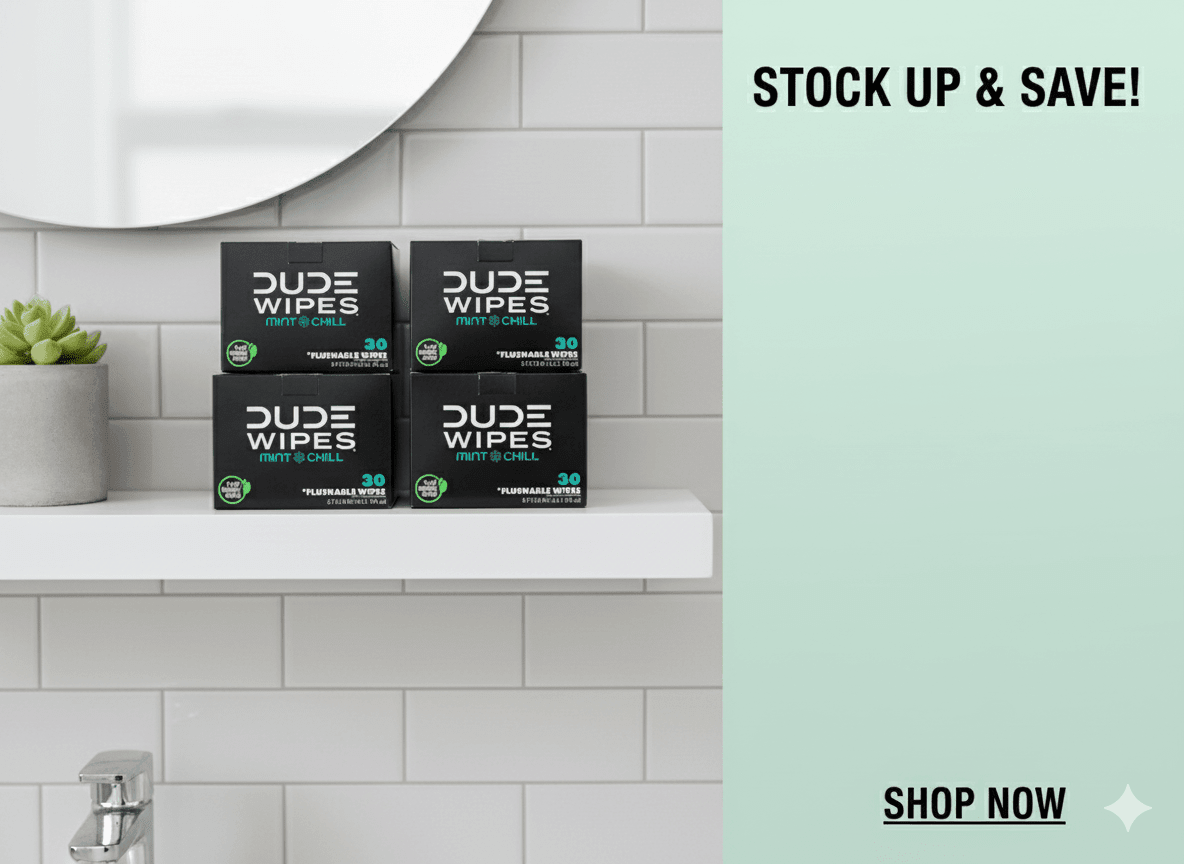 DUDE Wipes XL Flushable Wipes – Fragrance Free, Hypoallergenic Adult Wipes (400 CT / 480 CT) - PhishStones Products