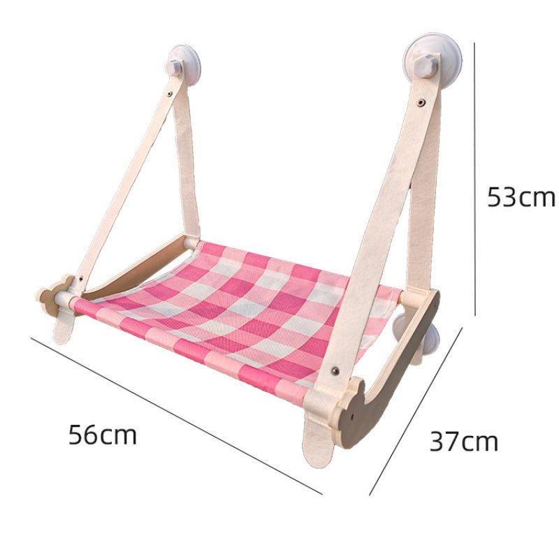Durable Wooden Cats Hammock Pet Mat Comfortable Sun Seat Cats Beds Cat Climbing Frame Pets Accessories Cat Window Hammock Mats - PhishStones Products