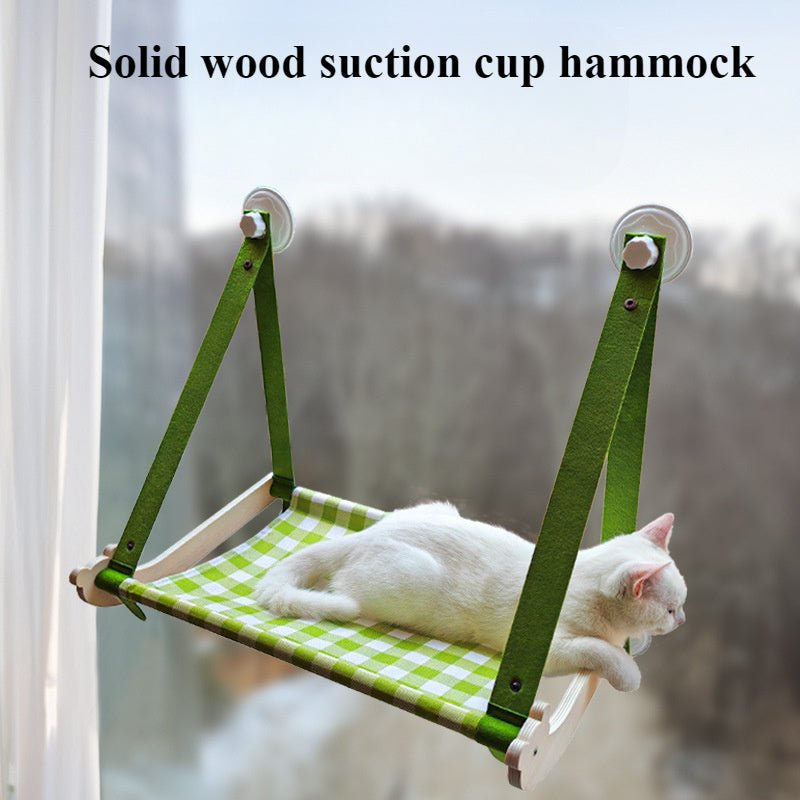 Durable Wooden Cats Hammock Pet Mat Comfortable Sun Seat Cats Beds Cat Climbing Frame Pets Accessories Cat Window Hammock Mats - PhishStones Products