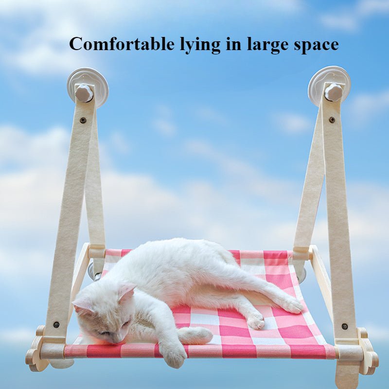 Durable Wooden Cats Hammock Pet Mat Comfortable Sun Seat Cats Beds Cat Climbing Frame Pets Accessories Cat Window Hammock Mats - PhishStones Products