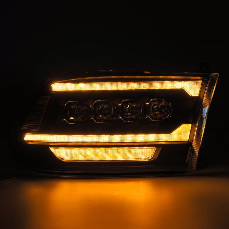 AlphaRex 09-18 Dodge Ram 2500 NOVA LED Proj Headlights Plank Style Design Black w/ Activation Light 880555 *Discontinued