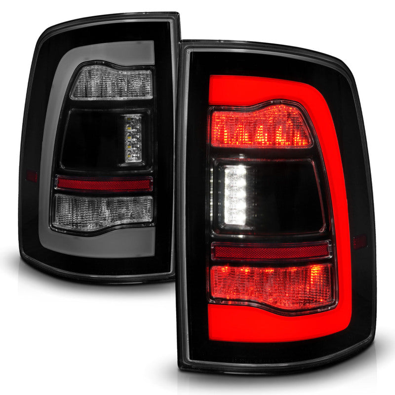 ANZO 09-18 Dodge Ram 1500 Sequential LED Taillights Smoke Black 311470
