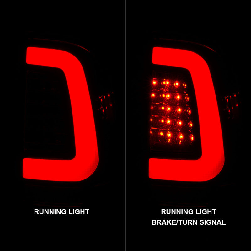 ANZO 2008-2016 Ford F-250 LED Taillights Chrome Housing Smoke Lens (Pair) 311357