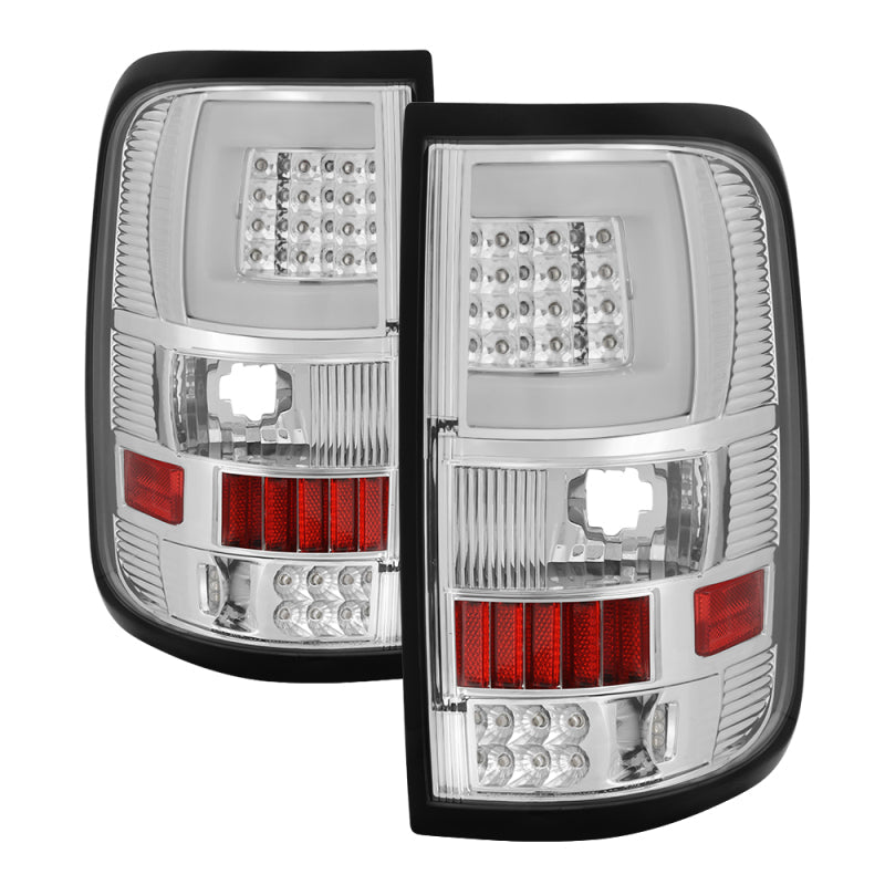 SPYDER xTune 04-08 Ford F150 Styleside V3 LED Tail Lights - Chrome (ALT-ON-FF15004G3LB-LBLED-C) 9040818