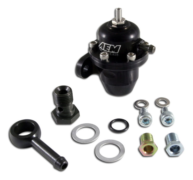 AEM Electronics Fuel Pressure Regulator Black Honda Acura