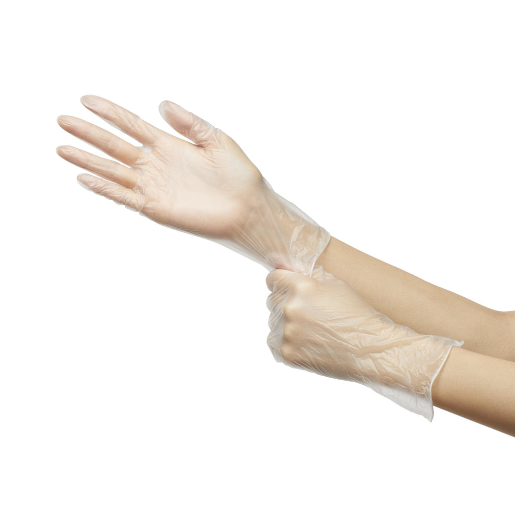 McKesson Vinyl Exam Glove, Extra Large, Clear 14-140