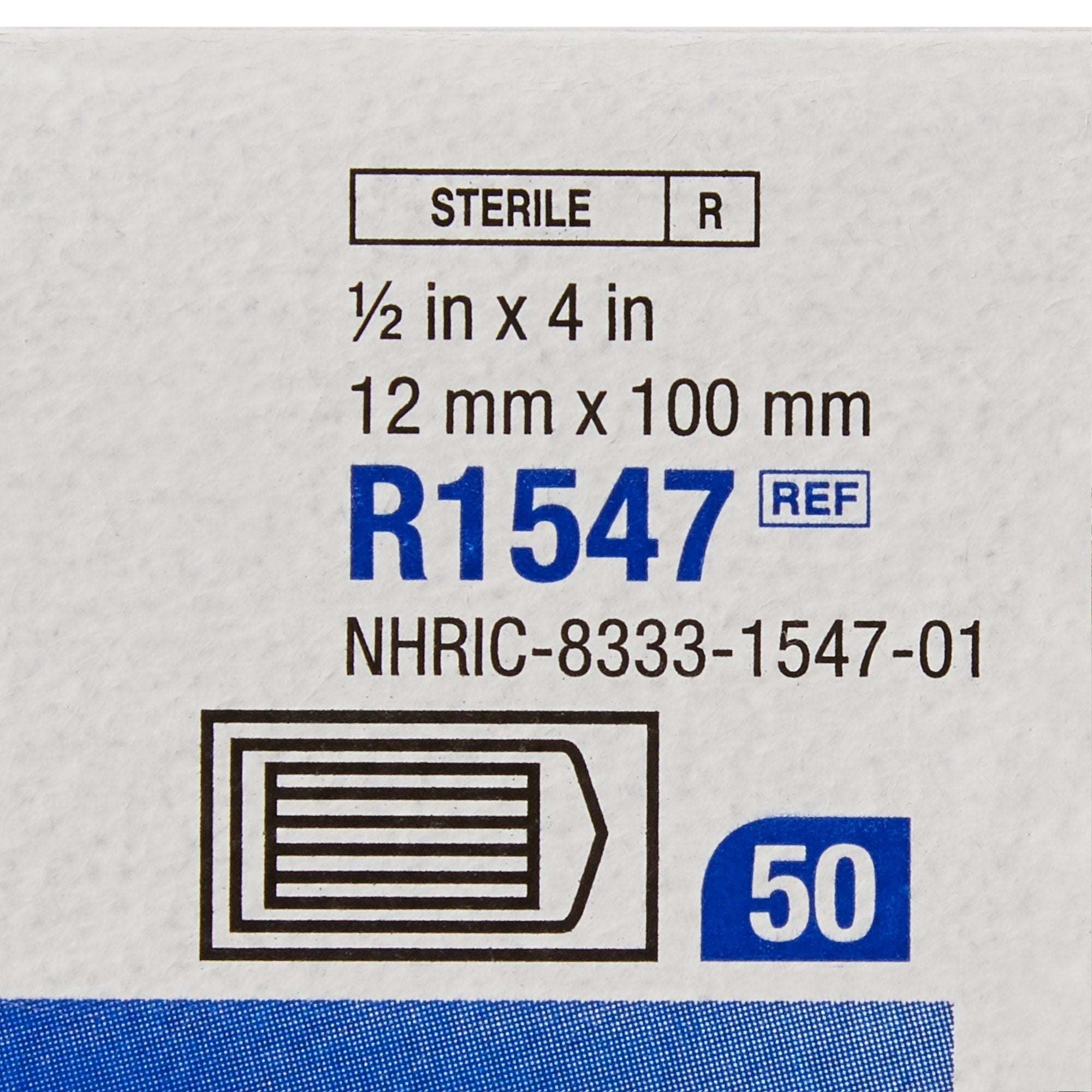 3M Steri-Strip Skin Closure Strips, 1/2 x 4 inch, Reinforced Strip, White R1547