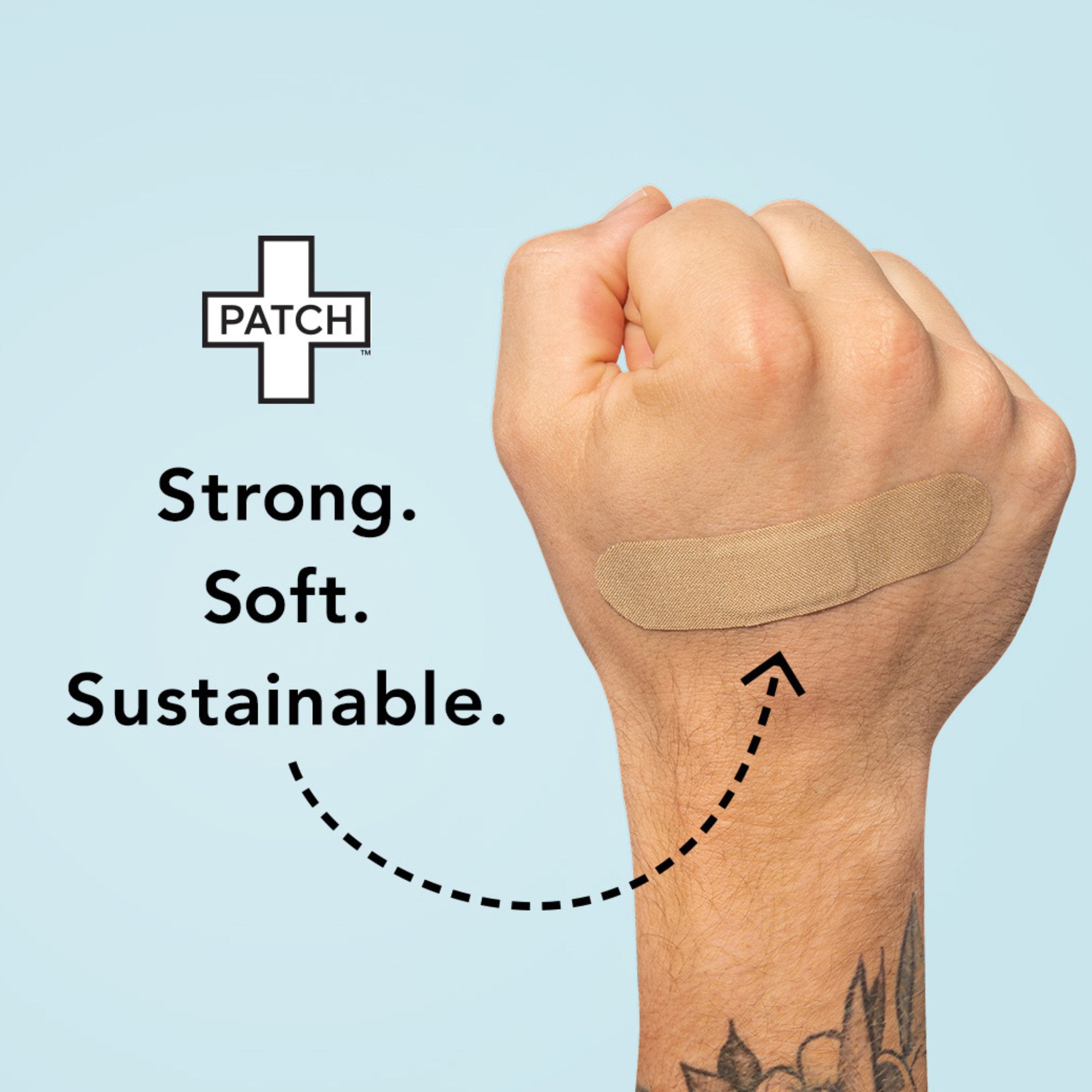 Patch™ Tan Adhesive Strip, 3/4 x 3 Inch PATNACT