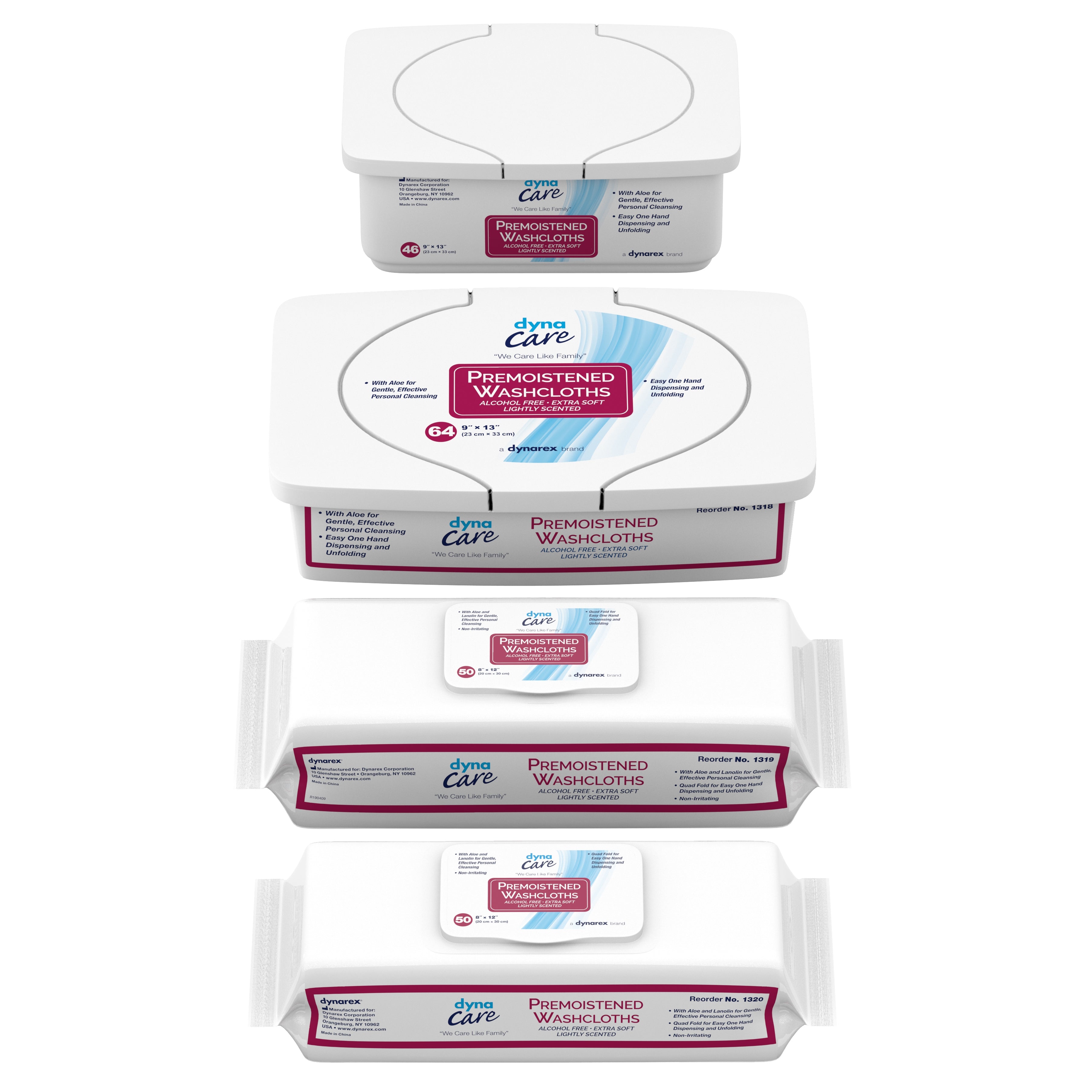 dynarex® Personal Cleansing Wipe, Unscented 1319
