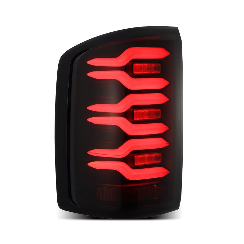 AlphaRex 14-18 GMC Sierra 1500/2500HD/3500HD LUXX-Series LED Tail Lights Blk w/Actv Light & Seq. Sig 630040 *Discontinued