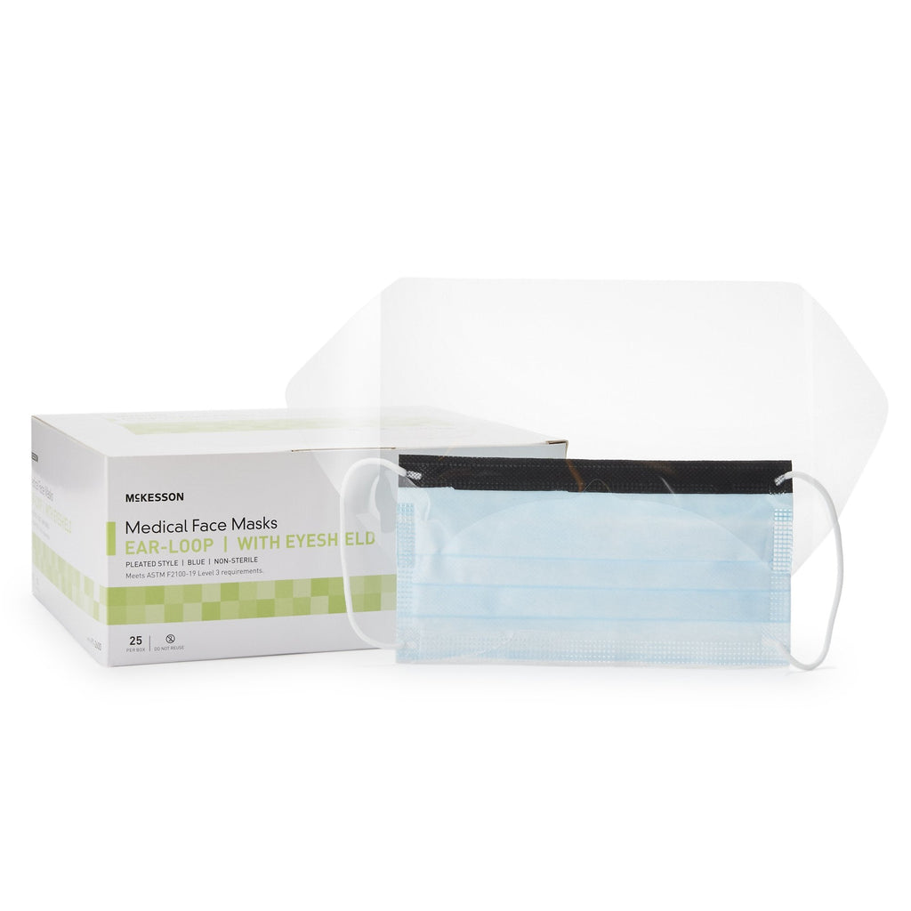 McKesson Procedure Mask with Eye Shield 91-2600