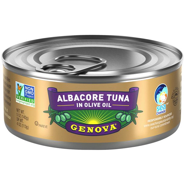 Genova Albacore Tuna in Olive Oil, 5oz Cans (Pack of 12)