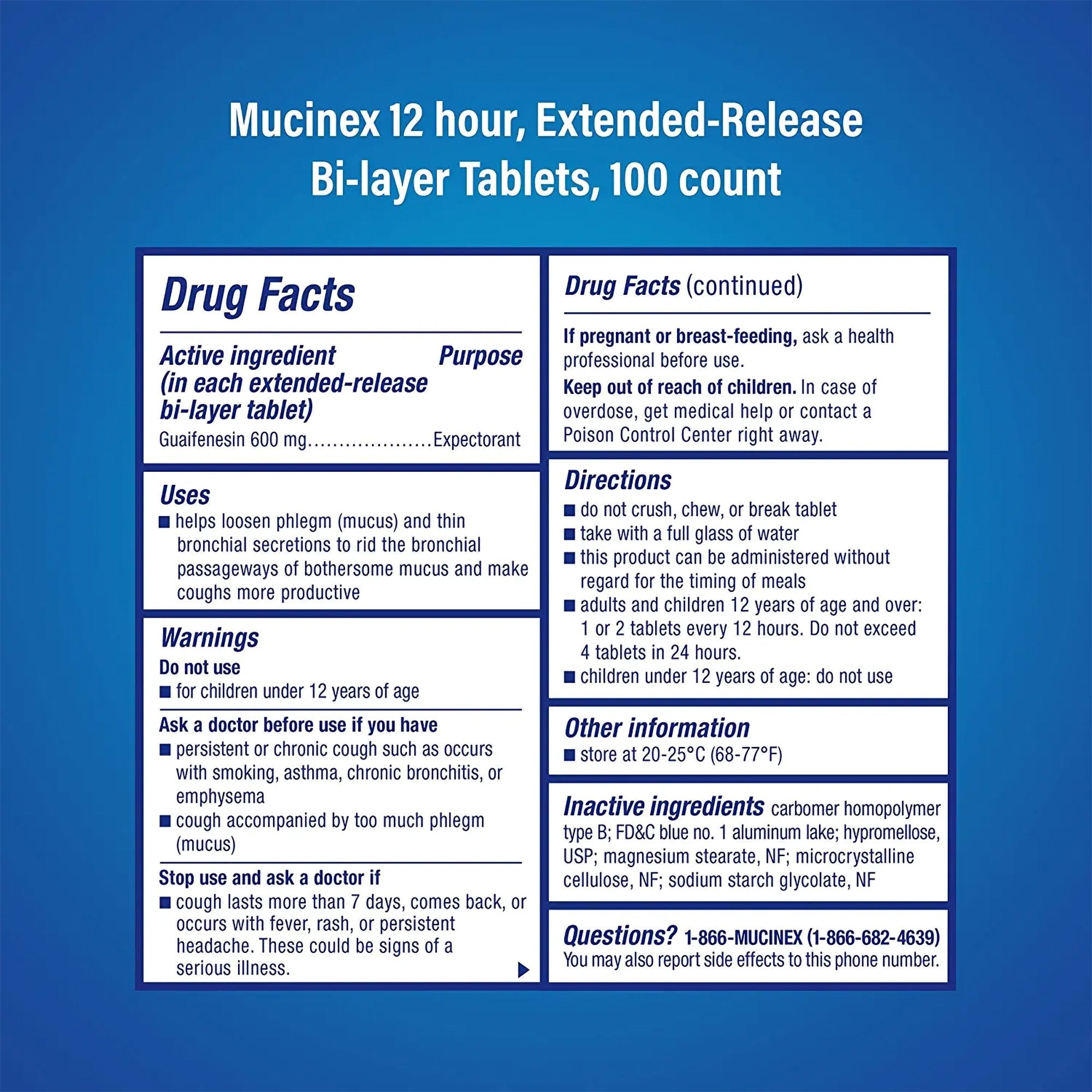 Mucinex® Guaifenesin Cold and Cough Relief 63824000815