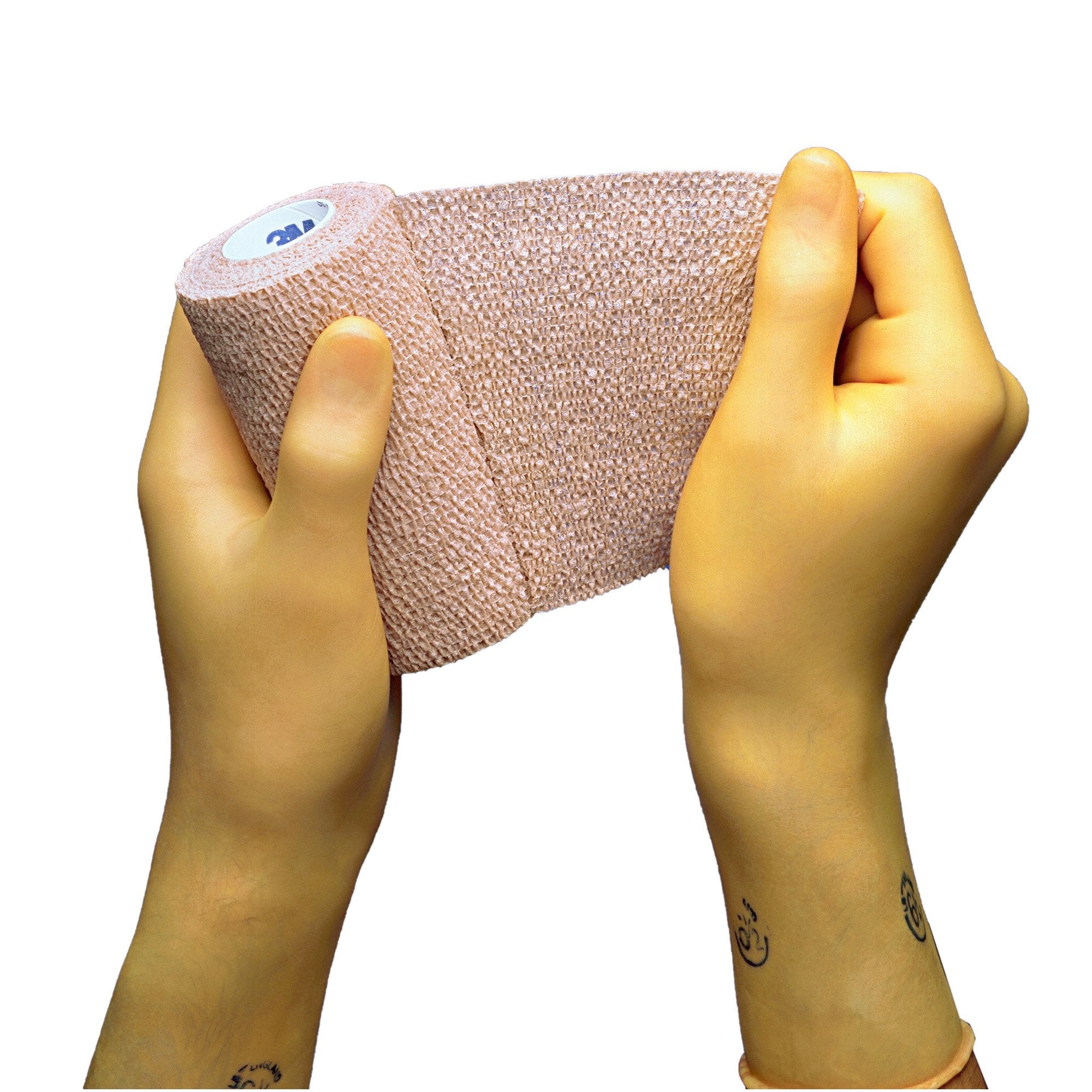 3M™ Coban™ Self-adherent Closure Cohesive Bandage, 1 Inch x 5 Yard, Tan 1581