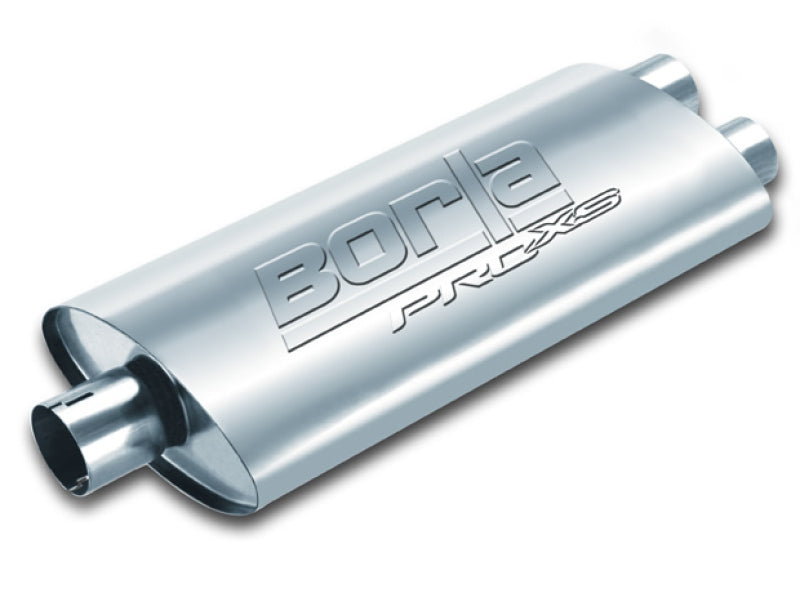 Borla Universal Center/Dual Oval 3in In / 2.5in Out 19in x 4in x 9.5in Notched PRO-XS Muffler 400487