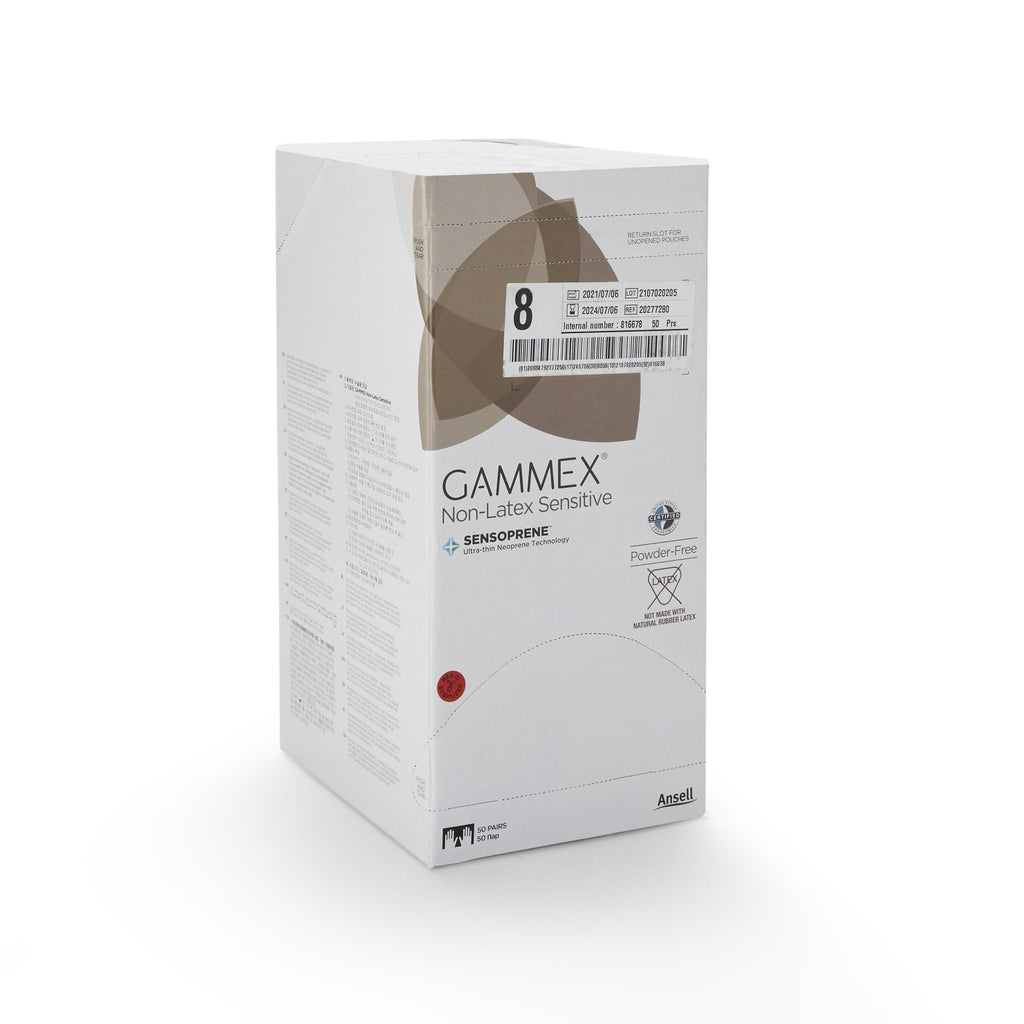 Gammex® Non-Latex Sensitive Polychloroprene Surgical Glove, Size 8, Cream 20277280