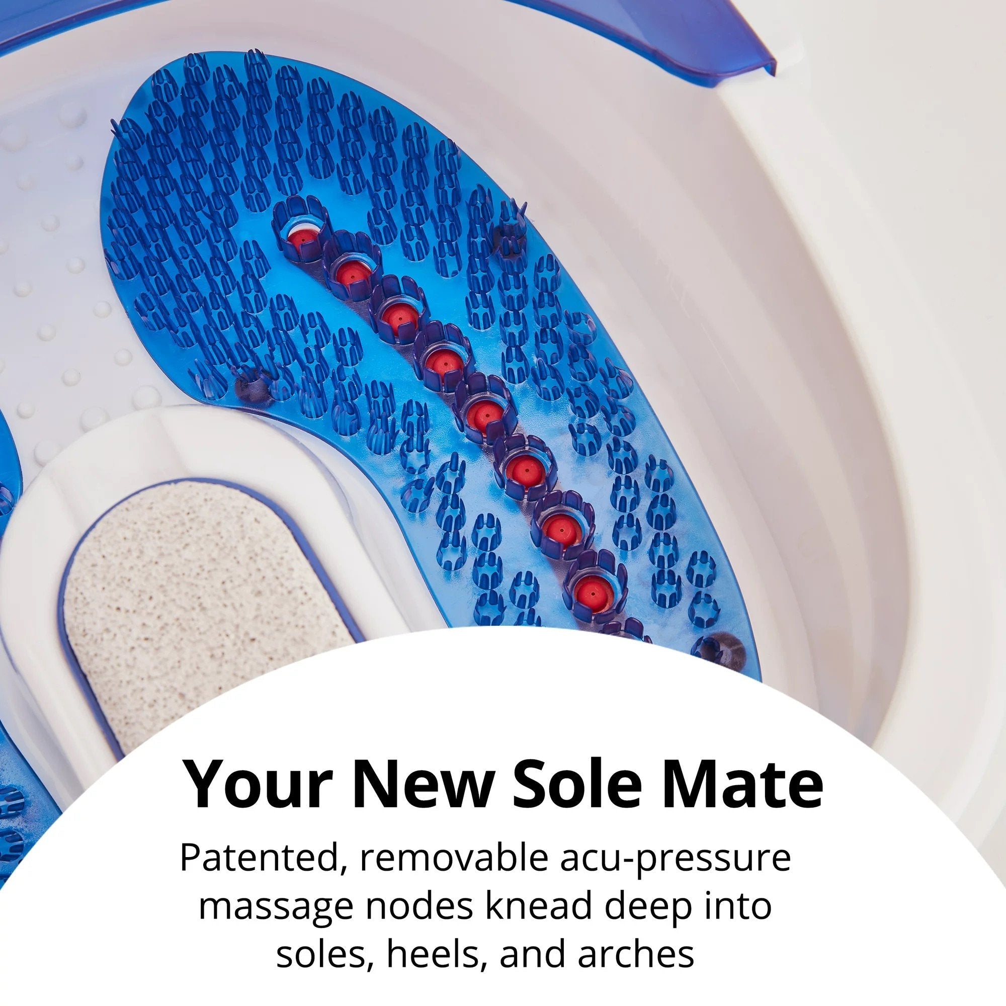 Foot Bath with Heat Boost HoMedics® Bubble Bliss Elite Blue / White Plastic FB-380HJ-1PK