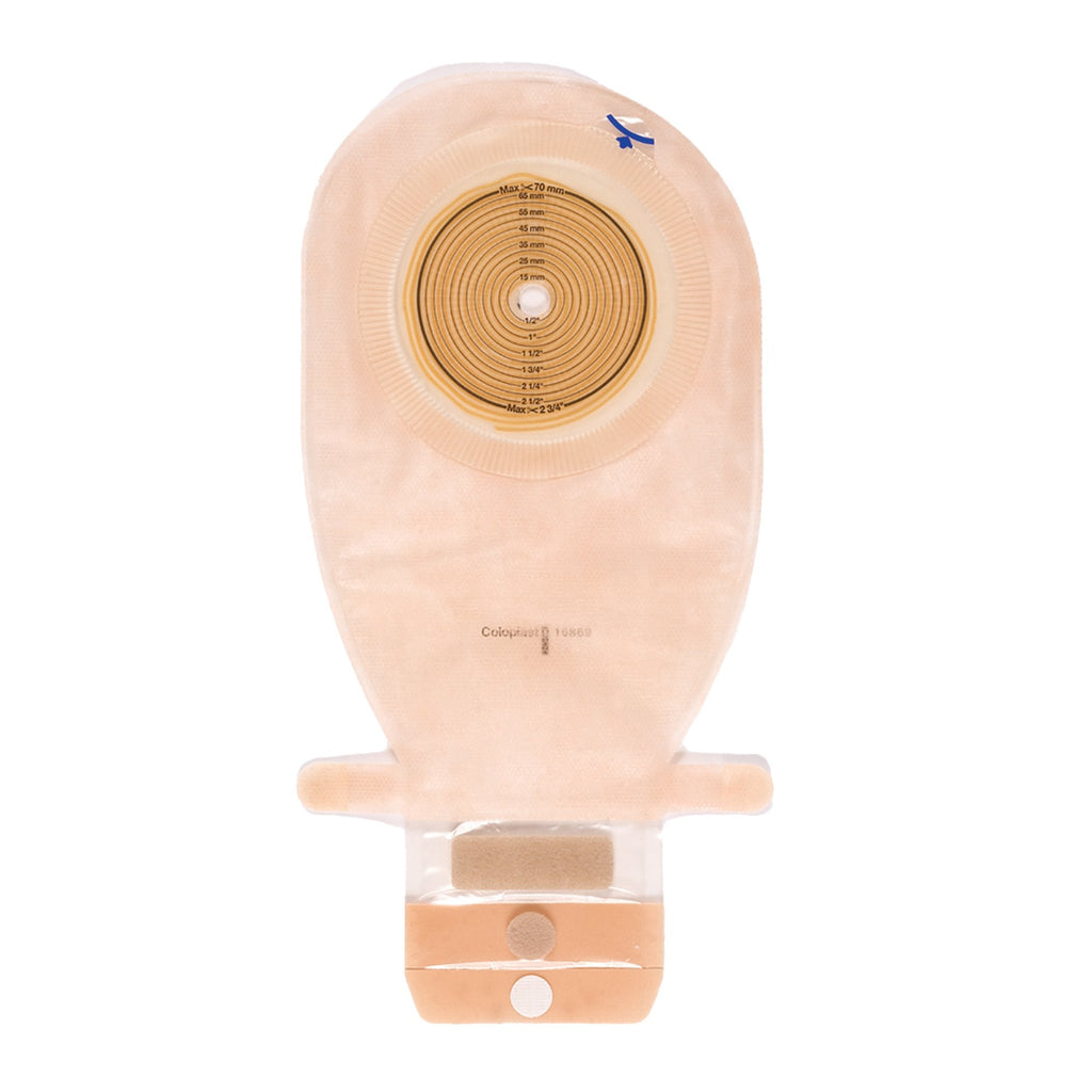 Assura® Flat 1-Piece Transparent Colostomy Pouch, 10 – 76mm Stoma 15869