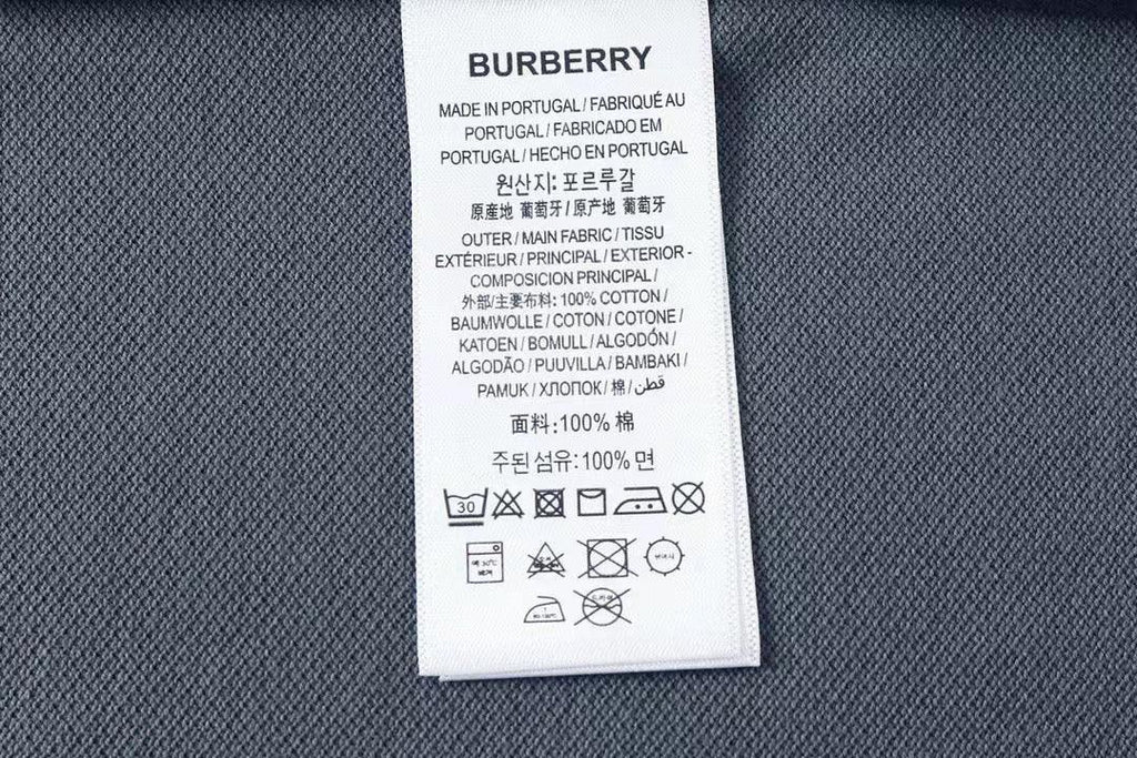 Burberry Dark Grey T-Shirt With Collar