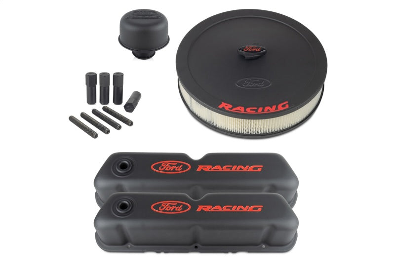 Ford Engine Dress up Kit Black w/Ford Racing Logo FRD302-500
