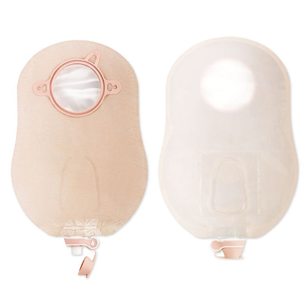 New Image™ 18904 Two-Piece Transparent Urostomy Pouch, 70 mm Flange, Blue Match 18904