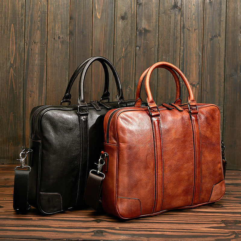 Skeleton-skin Genuine Leather High-grade Briefcase