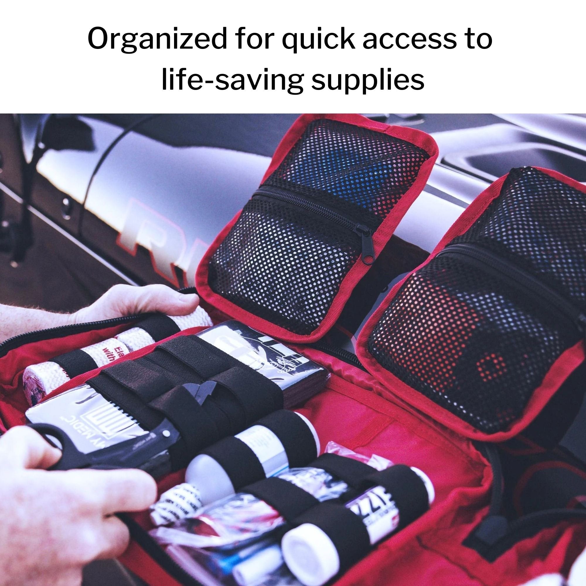My Medic MyFAK First Aid Kit, Large Trauma Kit with Medical Supplies, Red MM-KIT-U-MFK-LG-RED-STN