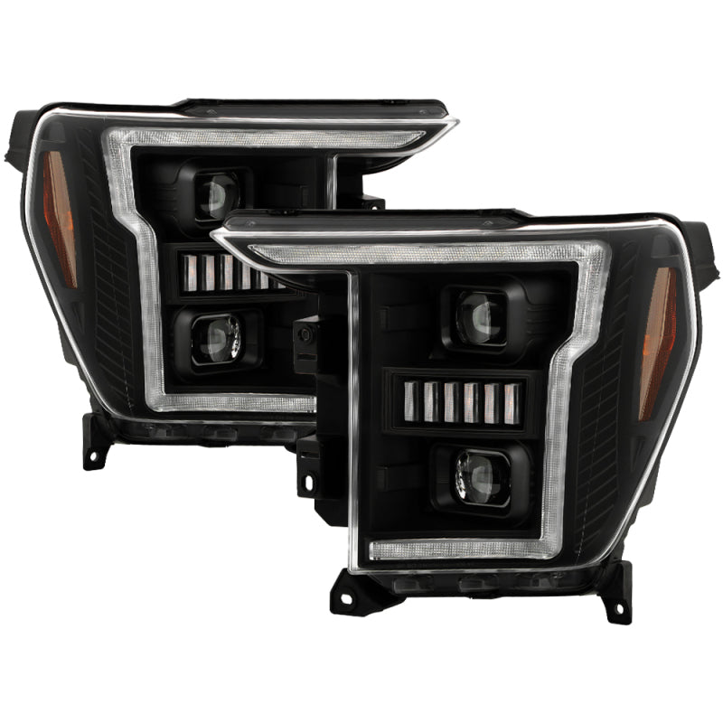 SPYDER Signature 20-21 Ford F150(Halogen Model) Proj. Headlights - Black(PRO-YD-FF15021HALSI-SEQ-BK) 5088710