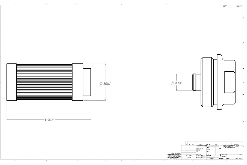 Aeromotive 40 Micron Element for 3/8 NPT Filters