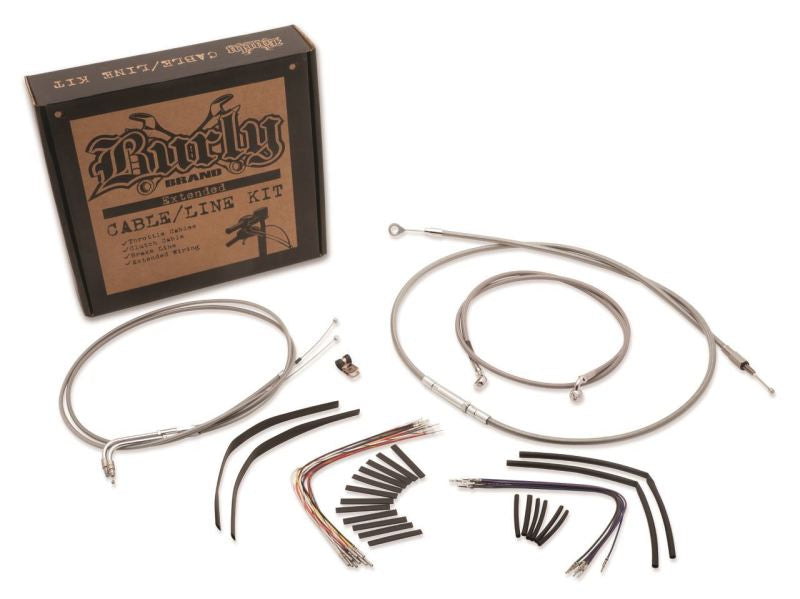 Burly Brand Control Kit 18in Gorla / 19in Louie Bar - Stainless Steel B30-1129