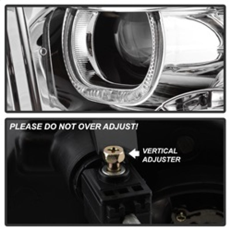 SPYDER xTune Dodge Ram 2009-2014 Halo LED Projector Headlights - Chrome PRO-JH-DR09-CFB-C 9036743