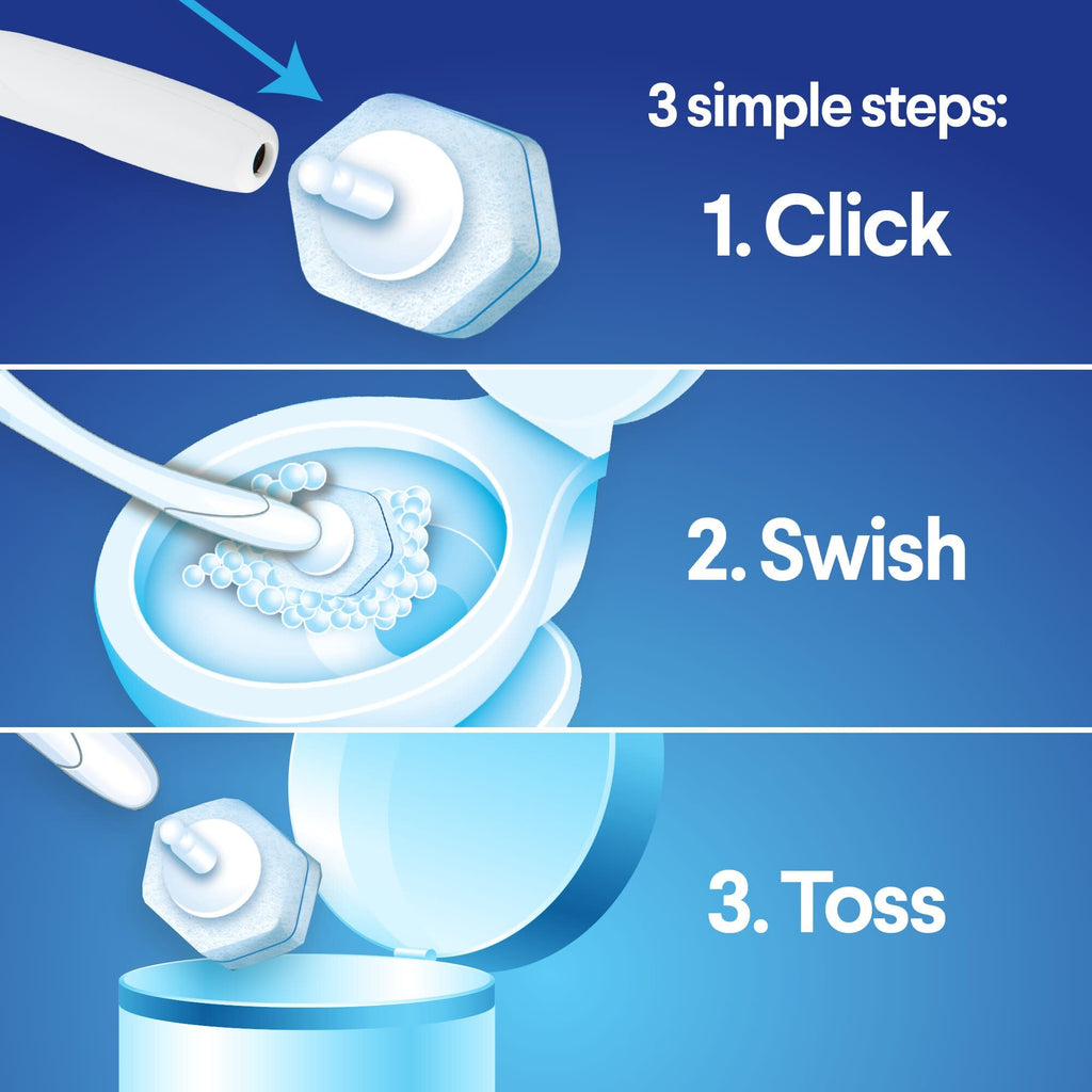 Toilet Bowl Cleaner Disinfecting Refill Pads Clorox® Blue / White, 3 Inch, Sponge Head 31620