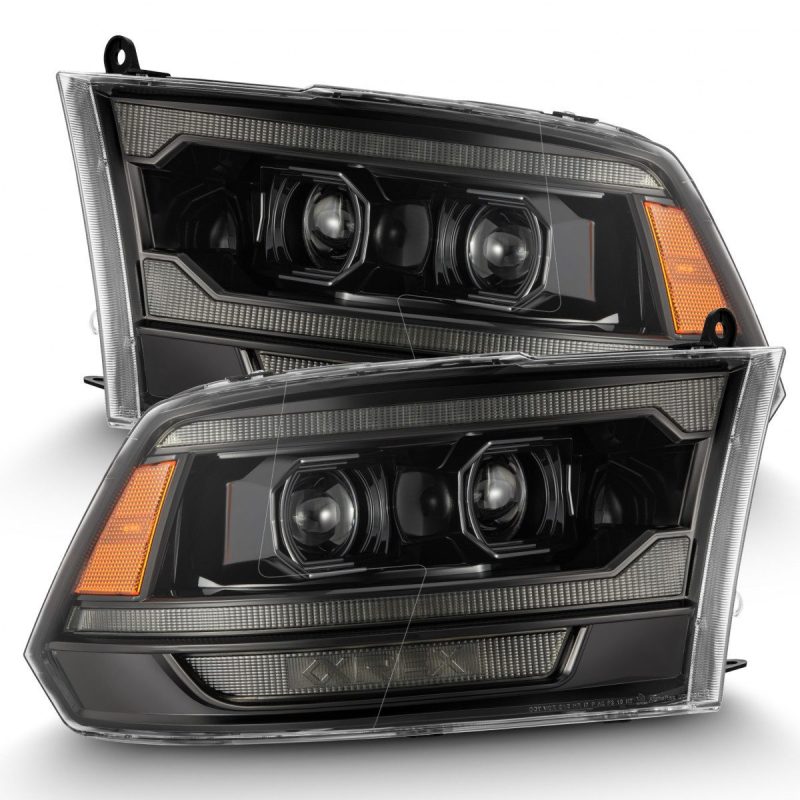 AlphaRex 09-18 Ram 2500 LUXX LED Proj Headlight Plank Style Alpha Blk w/Activ Light/Seq Signal/DRL 880560 *Discontinued